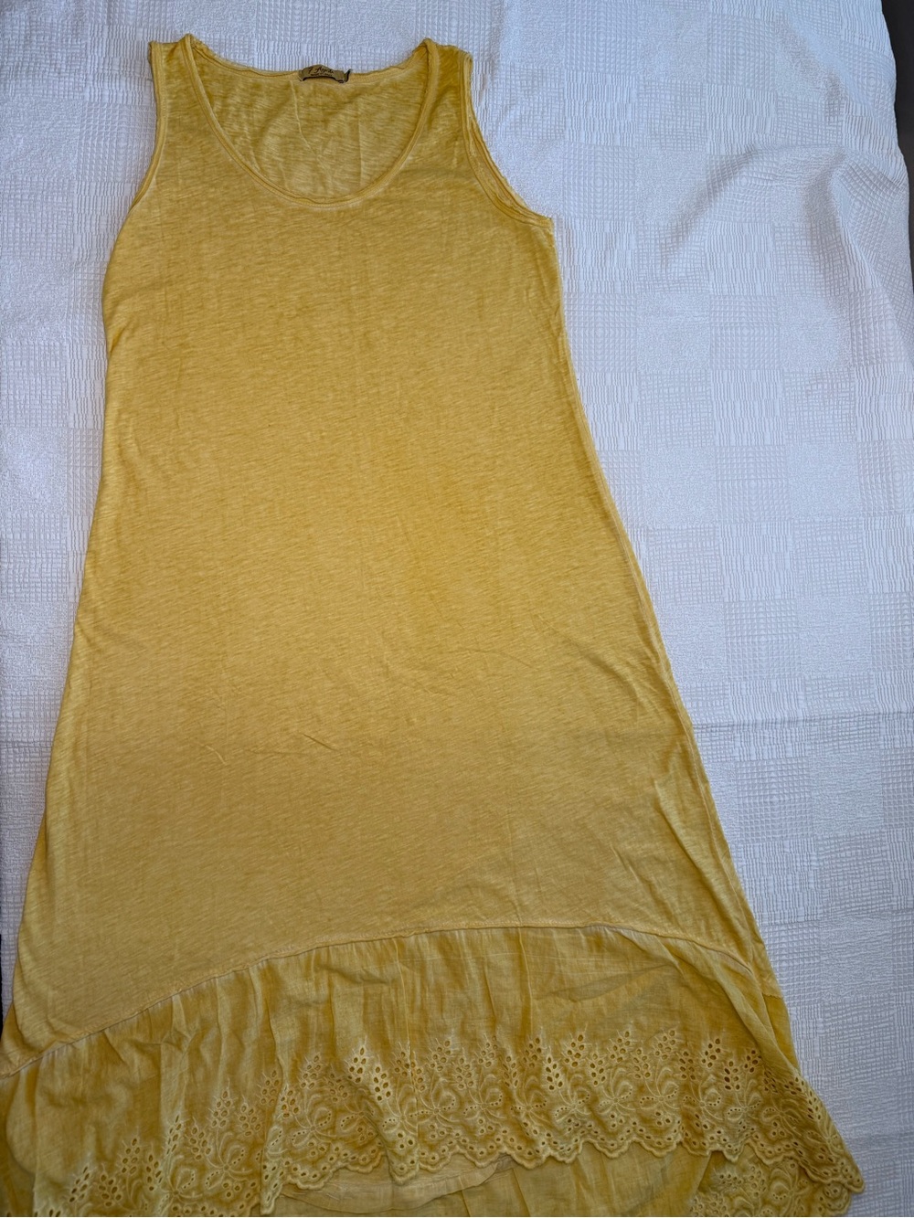 Women's Yellow Linen-Blend longs